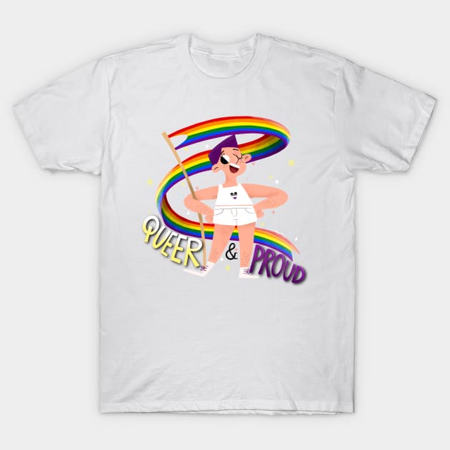 Queer & Proud - Asex heart T-Shirt by Gummy Illustrations